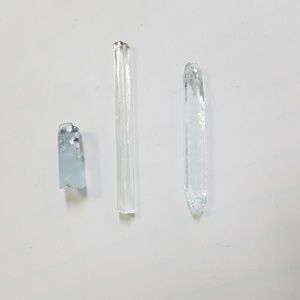 9.85ct 3pc aquamarine crystal gemstone lot
